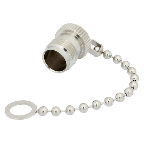 TNC F NonShorting Dust Cap with 3 Inch Chain, Protects TNC Male Connectors