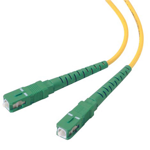 Câble fibre optique Nanocable SC/APC vers SC/APC monomode Simplex LSZH 10 m  jaune