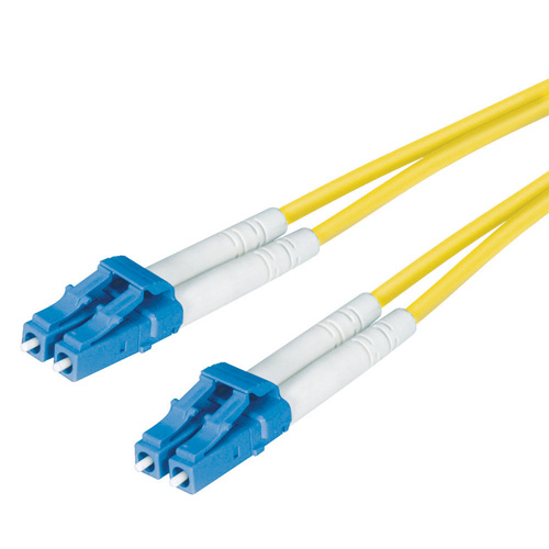 Fiber Optic Patch Cord Duplex Clipped LC to LC Single Mode Fiber, OFNR