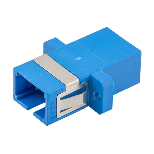 Fiber Optic Standard Coupler, SC to SC Simplex, for SMF, w/ Flange