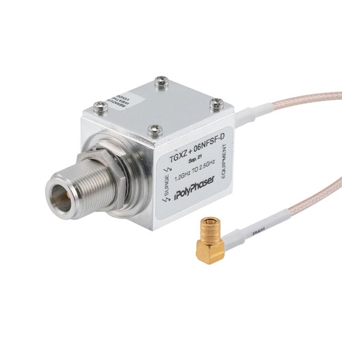 Type N F to Type SMA F, 1.2 - 2.5GHz, 100W, 6Vdc, 175uJ Type N F to Type SMA F, 1.2 - 2.5GHz, 100W, 6Vdc, 175uJ