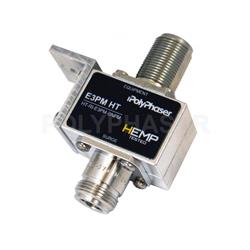 HEMP Tested Type N F/F Bulkhead Coaxial RF Surge Protector, 10MHz - 700MHz, DC Block, 500W, 20uJ, 50kA, Blocking Cap